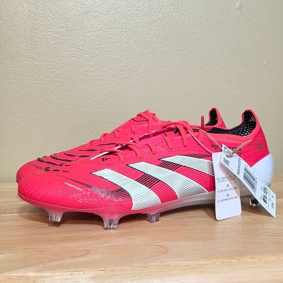 Adidas Predator Elite FG Soccer Cleats Red Pure Victory Pack ID3882 Men's 9.5 - Picture 3 of 7